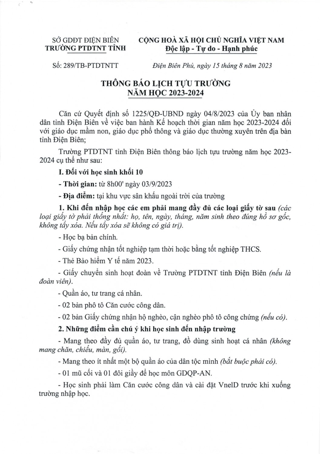 289 thông báo tựu trường page 0001