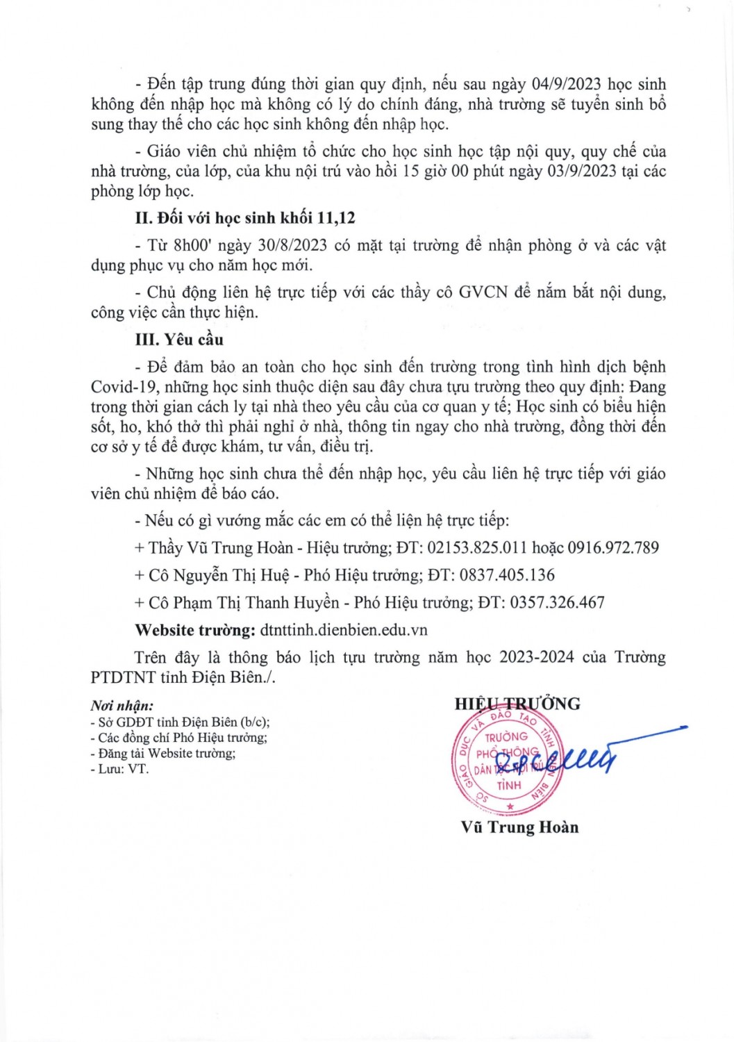 289 thông báo tựu trường page 0002