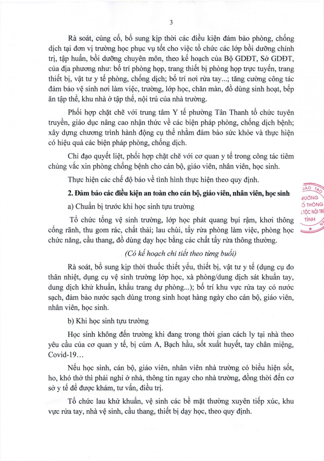 302 kế hoạch phòng chống dịch bệnh đảm bảo an toàn trường học chào đón năm mới page 0003