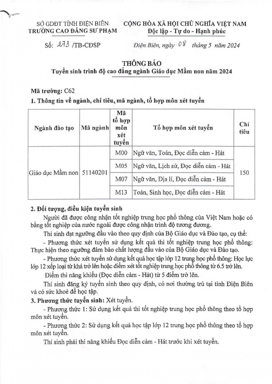 274 cđsp hỗ trợ công tác tư vấn tuyển sinh page 0003