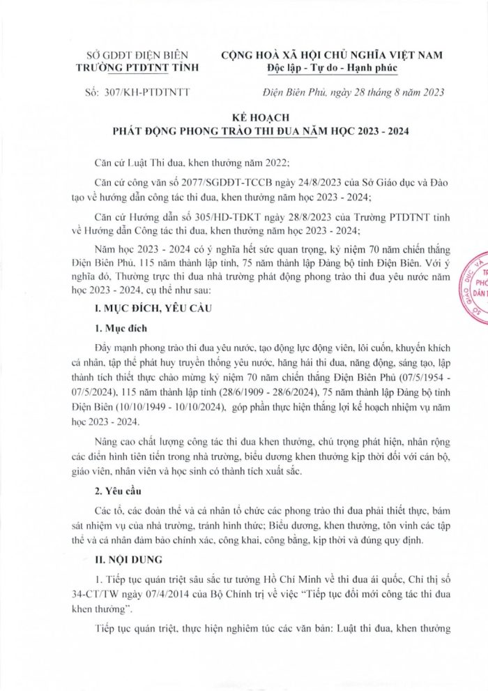 Kế hoạch phát động thi đua năm học 2023 2024 page 0001
