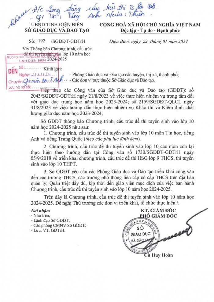 192  gdtrh  thông báo chương trình cấu trúc đề thi  page 0001