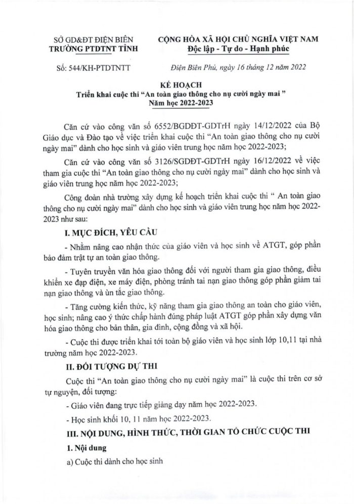 544  KH triển khai cuọc thi an toàn giao thông cho nụ cười ngày mai page 0001