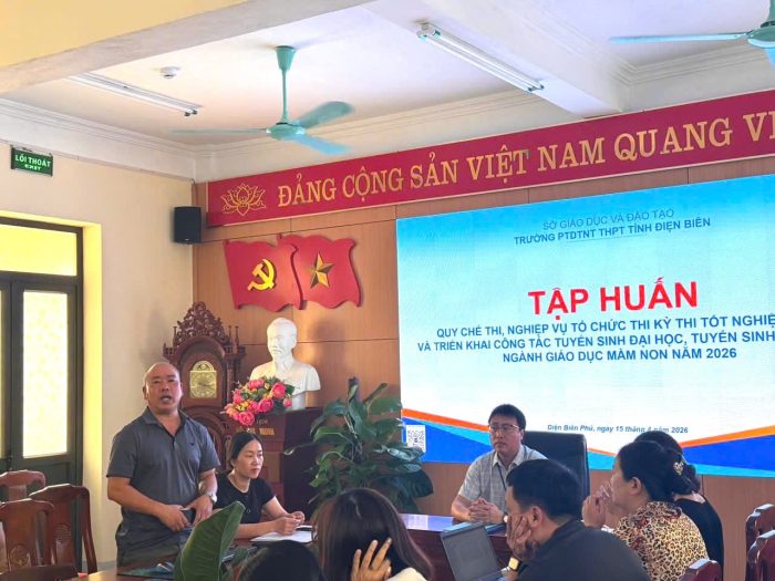 Trường PTDTNT THPT tỉnh Điện Biên tổ chức tập huấn Quy chế thi tốt nghiệp THPT năm 2026