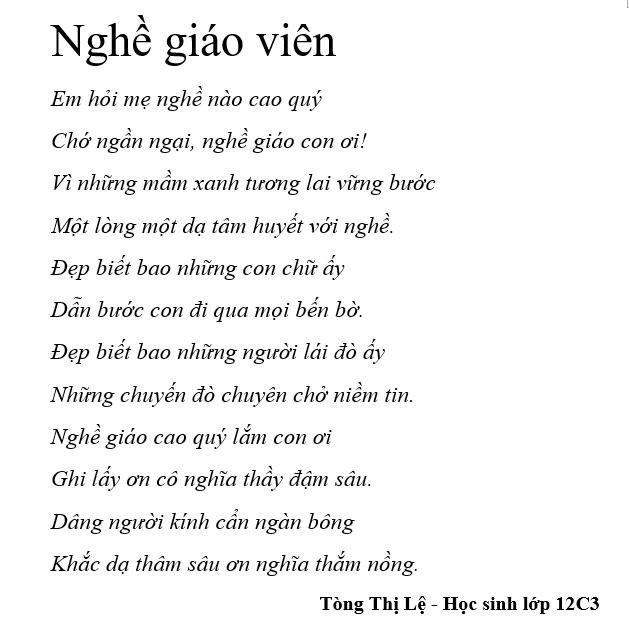 Nghề giáo viên