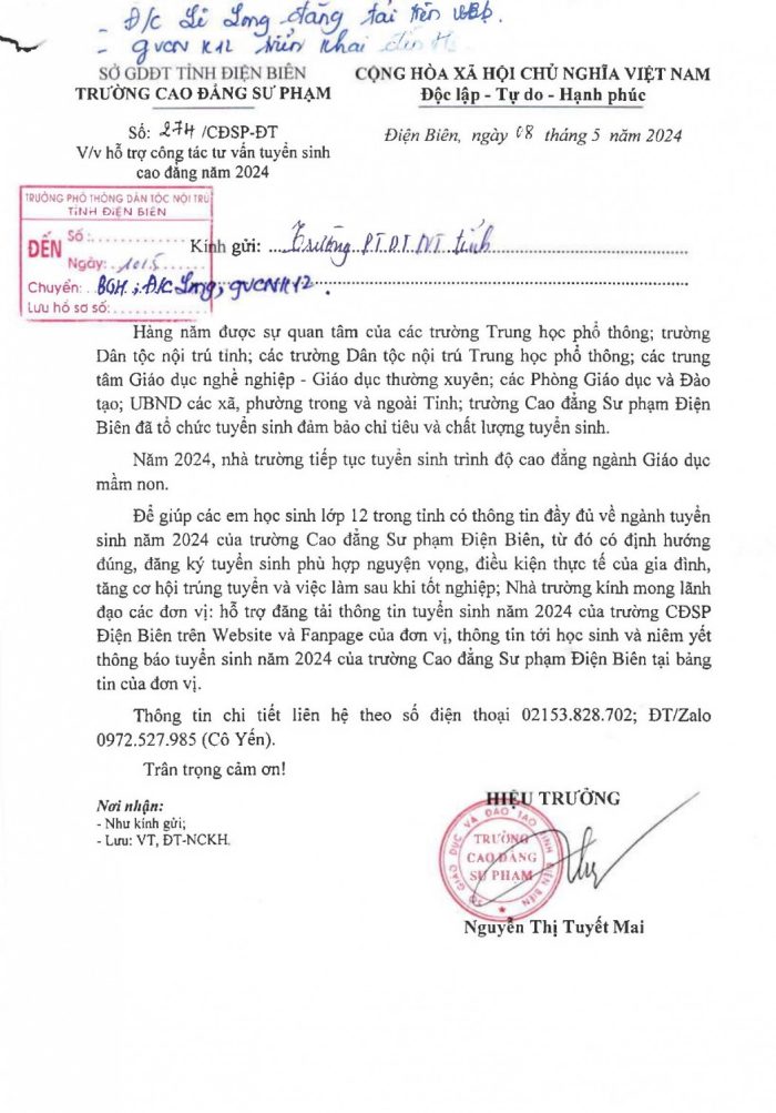 274  cđsp  hỗ trợ công tác tư vấn tuyển sinh  page 0001