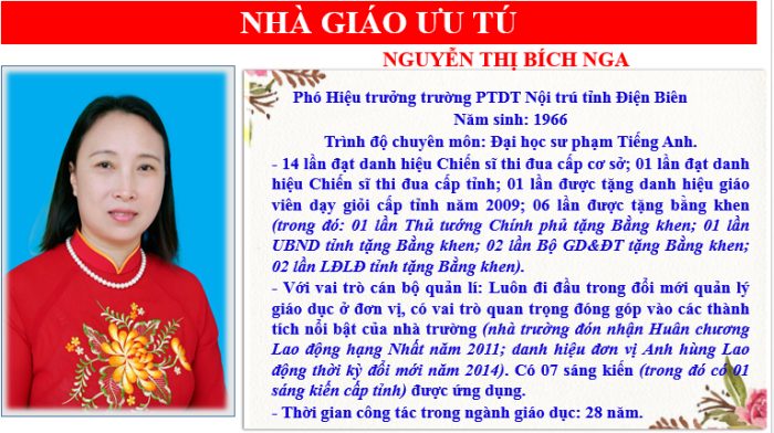 NHÀ GIÁO ƯU TÚ