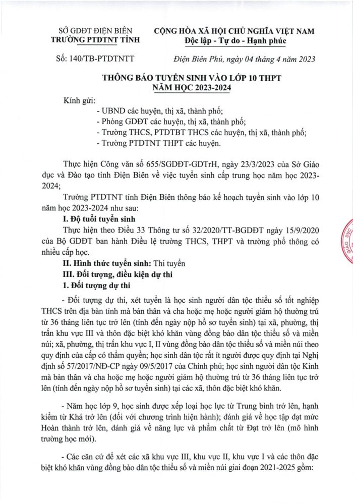 Thông báo tuyển sinh váo 10 năm học 2023 2024 page 0001