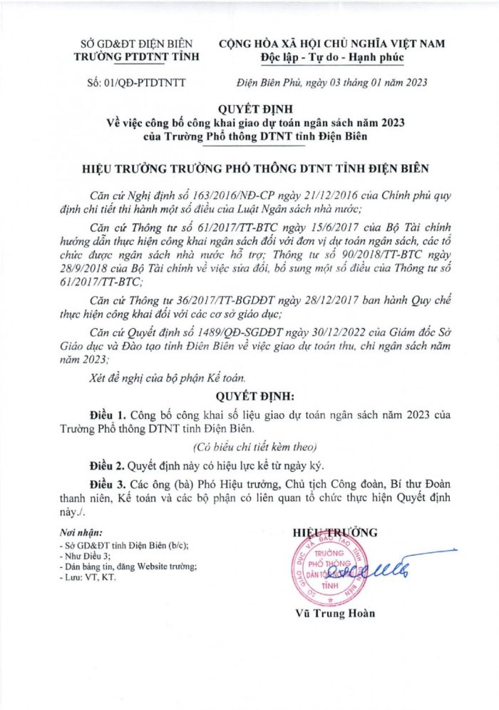 01  quyết định công bố công khai dự toán ngân sách năm 2023 page 0001