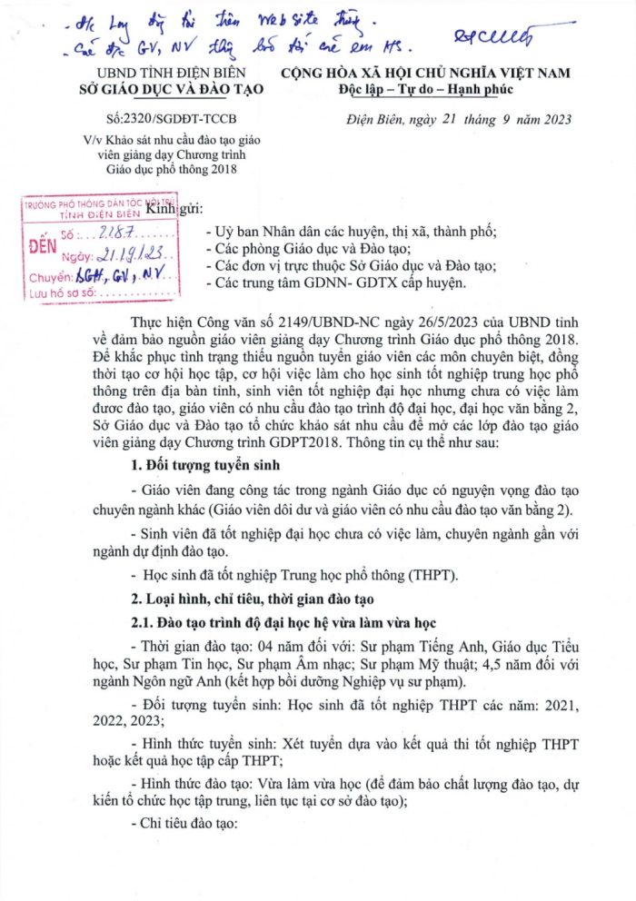 2320 tccb  khảo sát nhu cầu đào tạo giáo viên giảng dạy chương trình gdpt  page 0001