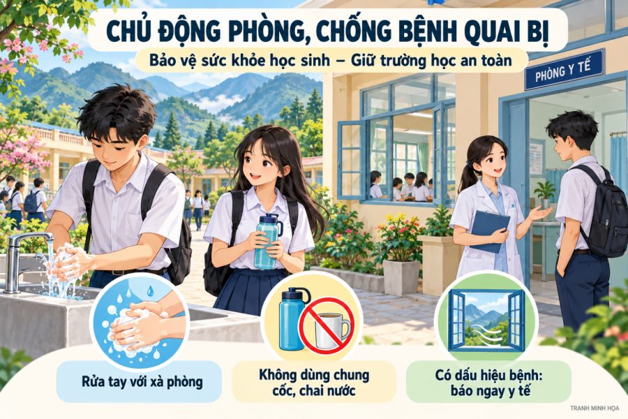 Chủ động phòng, chống bệnh quai bị - chung tay giữ gìn trường học an toàn