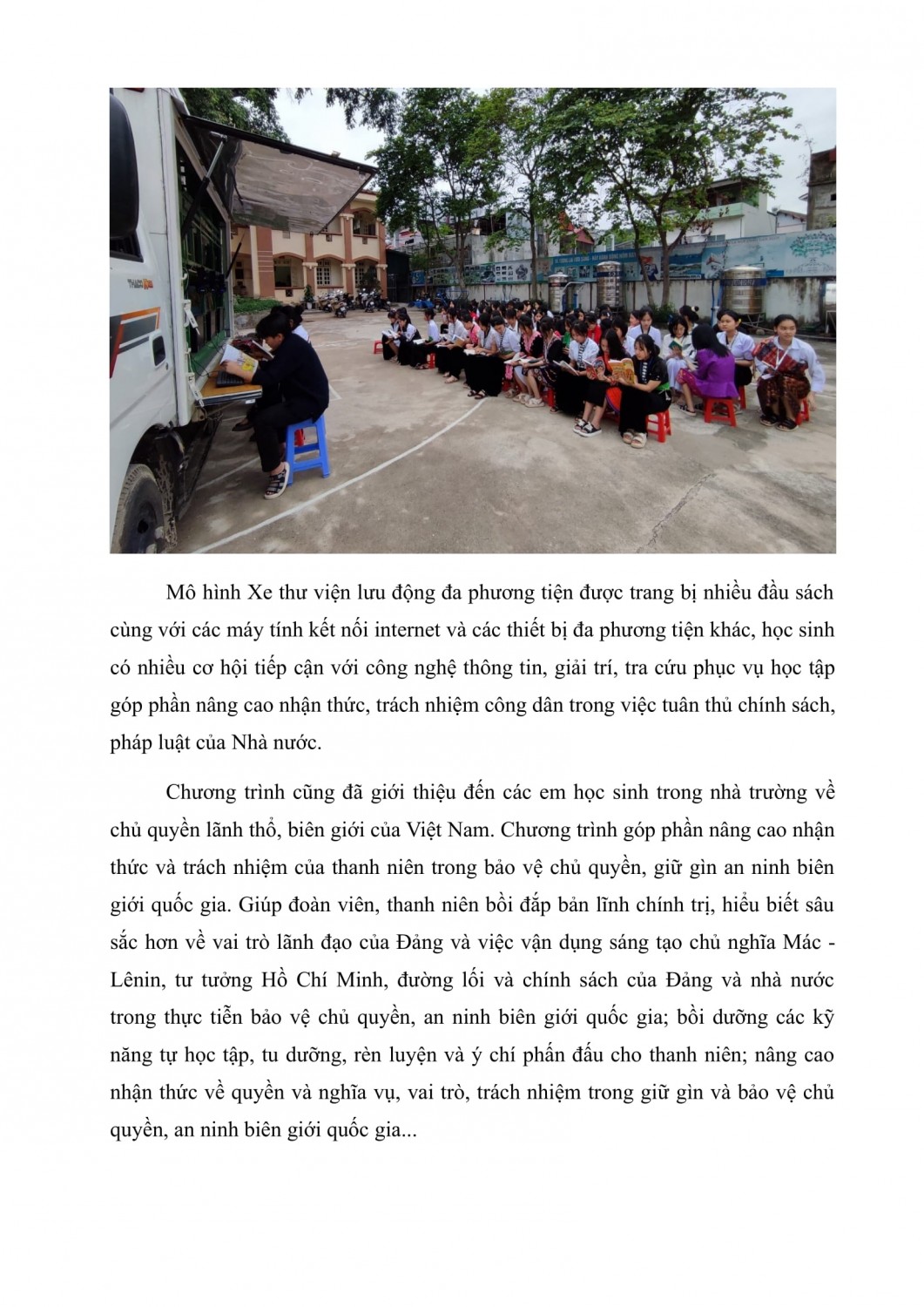 bài viết về chương trình của Thư viện tỉnh 2