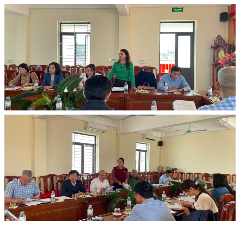 '''A group of people sitting at tables in a room
Description automatically generated'''