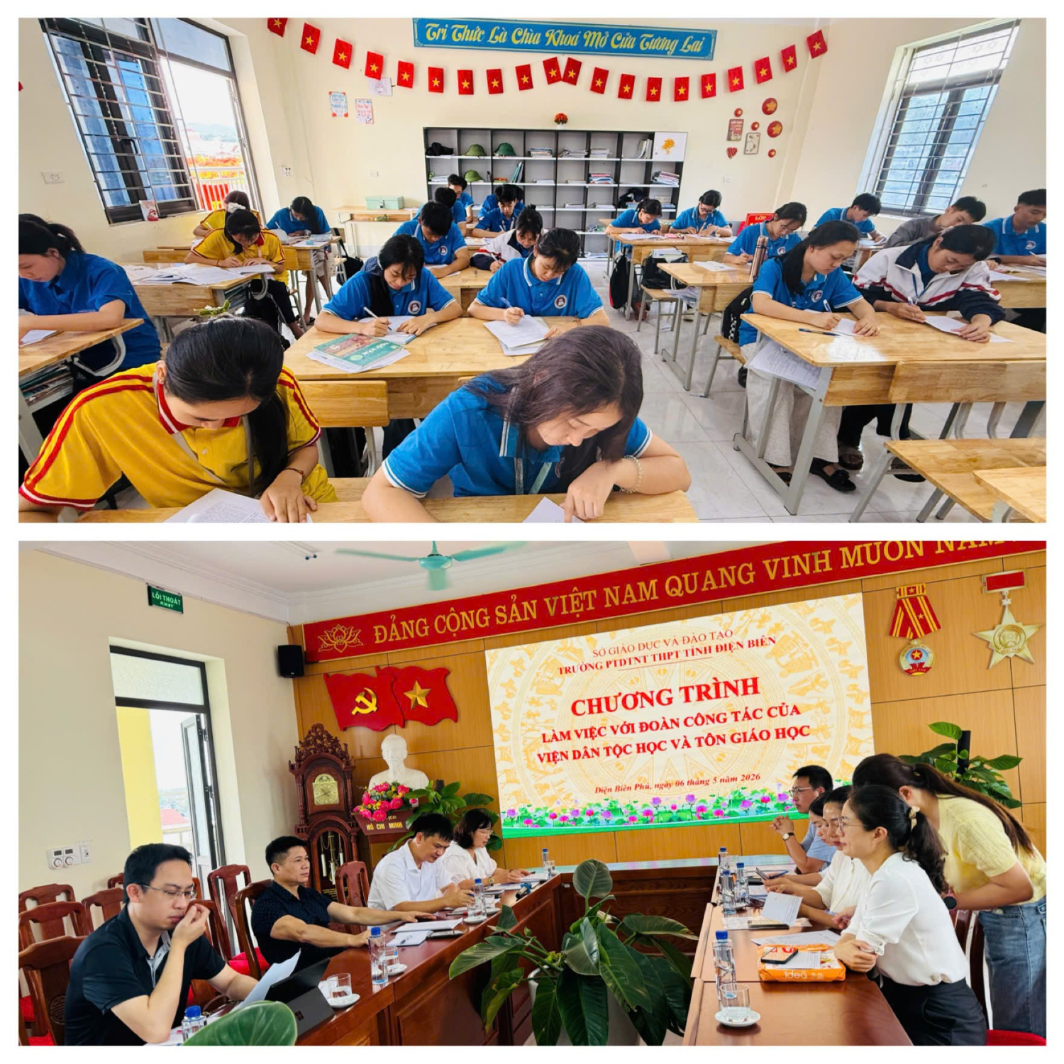 '''A collage of people in a classroom

Description automatically generated'''